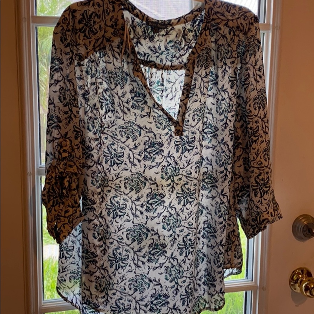 Abstract floral blouse